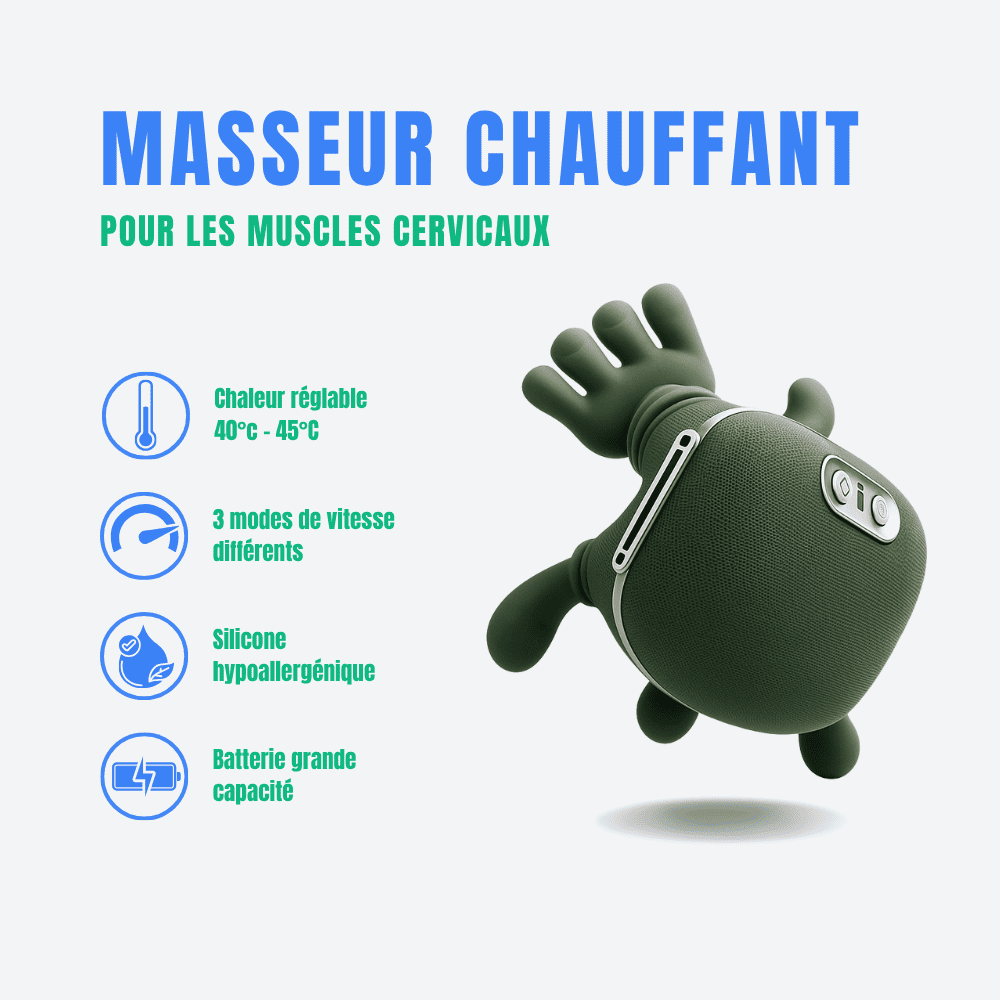 Masseur Cervical Chauffant Shiatsu Multifonction – Image 2